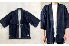 【大サイズ】BLUE SAKURA 着物ジャケット 和紙ver DNTSW05 着物 ジャケット モダンジャケット 上着 服 岡山デニム ファッション デニム 和紙 岡山県 倉敷市