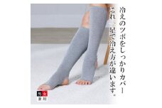 着る岩盤浴BSファイン　足首付きレッグウォーマー＜Fサイズ/グレー＞【1311879】