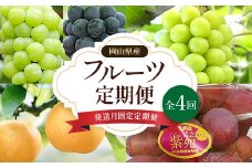 ＜発送月固定定期便＞岡山県産 フルーツ定期便全4回【4000244】