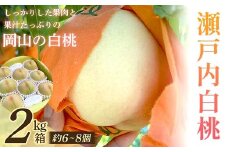 ＜2025年先行予約＞2025年8月下旬頃より発送予定・岡山の白桃・瀬戸内(2kg箱)【1536139】