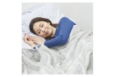 着る岩盤浴BSファイン　BSファイン毛布＜シングルサイズ＞_毛布 寝具 シングル シングルサイズ 冷え防止 冷え対策 薄い 軽い グレー 無地 BSファイン 着る岩盤浴 岡山県 津山市 日用品 ギフト プレゼント 送料無料【1284377】
