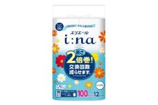 エリエール i:na(イーナ)トイレットペーパー　シングル 12R×6パック(72個)【1623669】