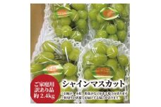 ＜きよとうファーム＞訳あり品 シャインマスカット/約2.4kg(岡山県産)【1602735】