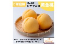 ご家庭用　おかやまの黄金桃　大玉3玉　約900g【1614293】