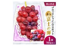 岡山県産　ブラックシャインマスカット 1房(700g以上)　化粧箱入り【1631141】
