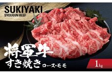 ＜将軍牛＞特選すき焼きセット ロース もも 2種類 1kg【1653568】