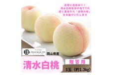 ＜2026年発送＞岡山県産清水白桃　5玉・約1.3kg【1614351】