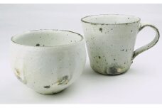 粉引ほっこり湯呑M 粉引マグカップ　セット