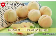 桃 2026年 先行予約 岡山 白桃 8～10玉 合計2.0kg以上 もも モモ 岡山県産 国産 フルーツ 果物 ギフト 環山堂 