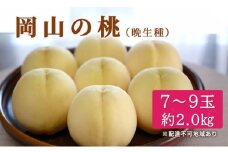 桃 2026年 先行予約 特選 岡山の白桃 7～9玉 約2kg 晩生種 もも モモ 岡山県産 国産 フルーツ 果物 ギフト いろは堂 