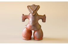 土偶 国宝土偶「仮面の女神」（長野県　茅野市尖石縄文考古館蔵）【備前焼 東児の花窯】