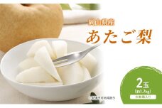 梨 2025年 先行予約 あたご梨 2玉（約1.7kg） 化粧箱入り なし ナシ 岡山県産 国産 フルーツ 果物 ギフト