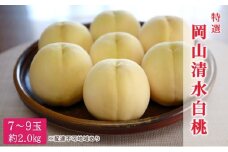 桃 2025年 先行予約 特選 岡山清水白桃 7～9玉 約2kg もも モモ 岡山県産 国産 フルーツ 果物 ギフト