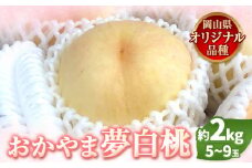 【2025年7月発送】 【先行予約】 もも 白桃 岡山 おかやま夢白桃 約2kg 5~9玉 《2025年7月中旬-8月上旬頃出荷》岡山県産 岡山の桃 ブランド桃 甘い なめらか 旬 果物 フルーツ 先行予約