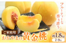 ご家庭用　おかやまの黄金桃　約1.8kg《2025年8月下旬-9月中旬頃出荷》