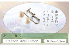 アクセサリー あこや真珠(8.0mm-8.5mm)ホワイトピンク イヤリング ケース付き 富士真珠株式会社《45日以内に出荷予定(土日祝除く)》真珠 パール イヤリング 耳 両耳用 冠婚葬祭 礼服 アクセサリー 装飾品