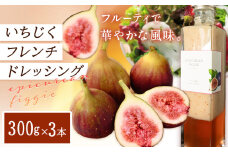 ドレッシング いちじくフレンチドレッシング 300g × 3本 《お申込み日の翌月中旬頃出荷》キッチンラボ101 サラダ いちじく ドレッシング フレンチドレッシング 岡山県 笠岡市