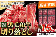 牛肉 切り落とし 牛肉 訳あり 小分け 選べる内容量 約1.5kg 約250g×6パック《30日以内に出荷予定(土日祝除く)》岡山県産 岡山県 笠岡市 お肉 にく カレー 牛丼 切り落し 切落し st-p
