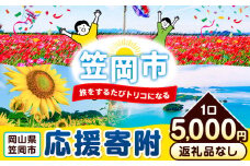 岡山県 笠岡市 応援寄附 1口 5000円【返礼品なし】 st-p