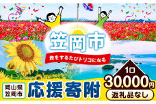 岡山県 笠岡市 応援寄附 1口 30000円【返礼品なし】 st-p