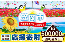 岡山県 笠岡市 応援寄附 1口 500000円【返礼品なし】 st-p