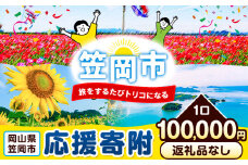 岡山県 笠岡市 応援寄附 1口 100000円【返礼品なし】 st-p
