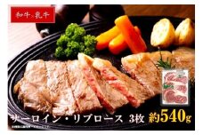 清麻呂 牛 ロース テキ肉 約540g（約180g×3枚） 岡山市場発F1牛肉