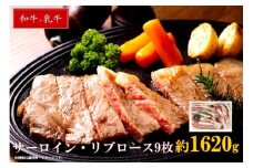 清麻呂 牛 ロース テキ肉 約1.62kg（約180g×9枚） 岡山市場発F1牛肉