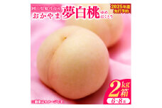 白桃「おかやま夢白桃（2kg箱）」岡山県総社市産【2025年産先行予約】25-026-004