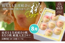 8月の桃（厳選大玉約2kg）岡山県総社もも生産組合【2025年産先行予約】25-050-003