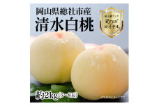 白桃「清水白桃ロイヤル（約2kg箱）」 岡山県総社市産【2025年産先行予約】25-050-001