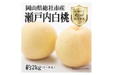 白桃「瀬戸内白桃ロイヤル（約2kg箱）」岡山県総社市産【2025年産先行予約】25-035-003