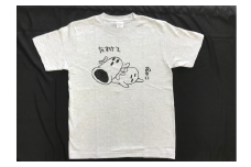 総社ぐるぐる古墳部オリジナルＴシャツ　ハニワＴシャツ（ライトグレー）Ｓサイズ010-019