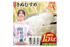【令和7年産米】特Aきぬむすめ【精白米】15kg 岡山県総社市〔令和8年10月配送〕25-030-027