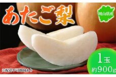 [№5615-0688]梨 2025年先行予約 岡山県産 あたご梨 約900g 1玉 お届け11月下旬～12月中旬
