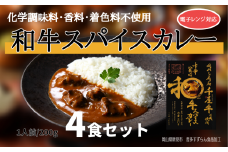 和牛スパイスカレー レトルト 4食セット 千屋牛使用 電子レンジ対応