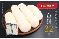 【2025年11月発送】白餅 32枚 （8枚入×4パック）ヒメノモチ100％使用