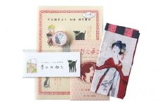 夢二の猫木版画(一柄)＆夢二猫グッズ [№5735-0320]