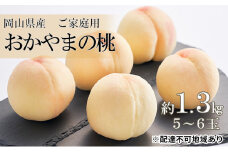 桃 2025年 先行予約 ご家庭用 おかやまの桃 約1.3kg （5～6玉） もも モモ 岡山県産 国産 フルーツ 果物  [№5735-0688]
