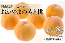 桃 2024年 先行予約 ご家庭用 おかやま の 黄金桃 約1.8kg（7～9玉） もも モモ 岡山県産 国産 フルーツ 果物[№5735-0877]