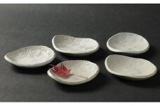 寒風須恵器 豆皿5枚組（寒風陶芸会館：作） [№5735-1050]