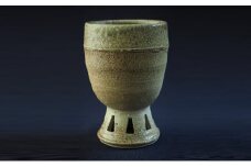寒風須恵器 高脚カップ（三浦雅人：作） [№5735-1054]