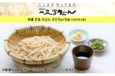 冷凍 ざる うどん 300g×5袋（つけ汁90g×5袋つき）備前福岡 一文字うどん [№5735-1317]