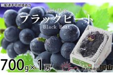 ぶどう 2025年 先行予約 ブラックビート 約700g×1房 ブドウ 葡萄  岡山県産 国産 フルーツ 果物 ギフト [№5735-1755]