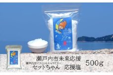 セットちゃん 応援塩 500g 塩 フレーク塩 粗塩 調味料 岡山 瀬戸内市 [№5735-3369]
