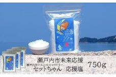 セットちゃん 応援塩 750g(250g×3袋) 塩 フレーク塩 粗塩 調味料 岡山 瀬戸内市 [№5735-3370]
