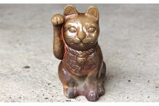 明光窯 招き猫 （ 備前焼 ） 陶器 猫 ネコ ねこ 雑貨 日用品