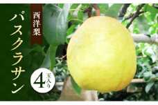 梨 2024年 パスクラサン 4玉入り（西洋梨） 岡山県 赤磐市赤坂産 なし フルーツ 果物