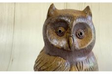 明光窯 フクロウの置物（備前焼）