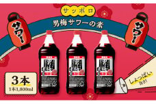 サッポロ 男梅サワー の素 3本（1本1,800ml） お酒 男梅 サワー 梅味 原液